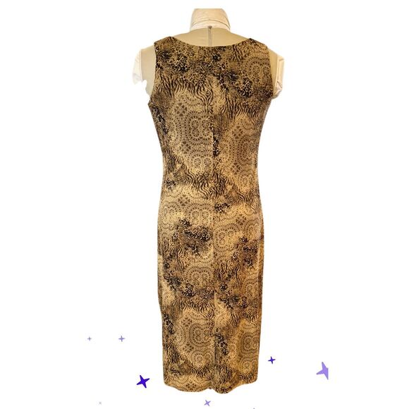 Jessica Howard Animal Print Dress & Jacket Dz. 12 Vintage 2-Pcs - Picture 5 of 10